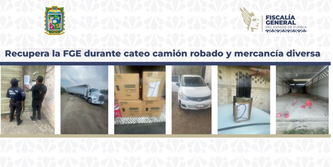Los vehículos, los indicios y el inmueble, quedaron a disposición del Agente del Ministerio Público tras el cateo en San Salvador el Verde